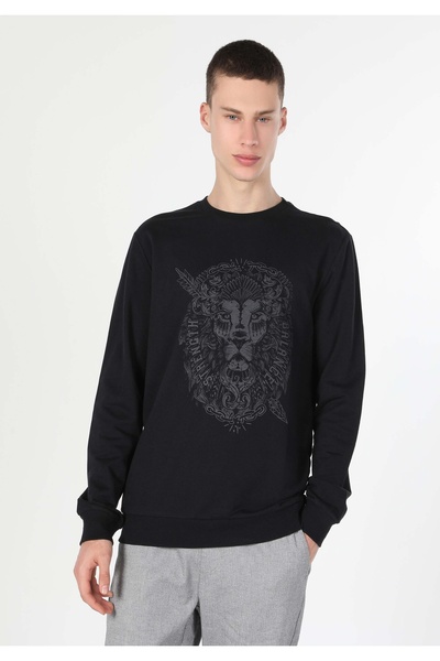 Colin's Ανδρικό μαύρο φούτερ Regular Fit