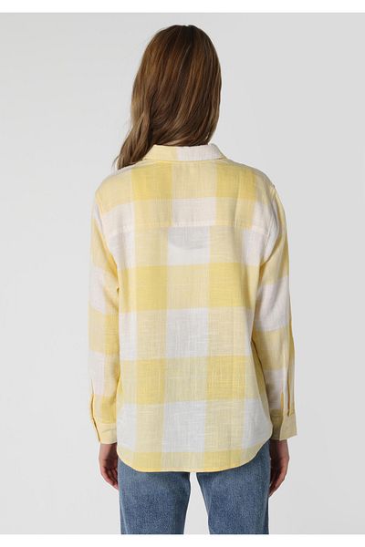 Colin's Yellow Regular Fit Long Sleeve Women's Shirt - Pocketed Cl 1061877