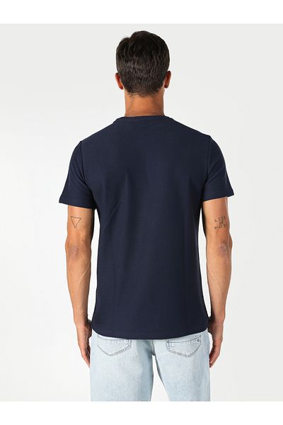 Colin's Navy Blue Regular Fit Crew Neck Men's Short Sleeve T-Shirt