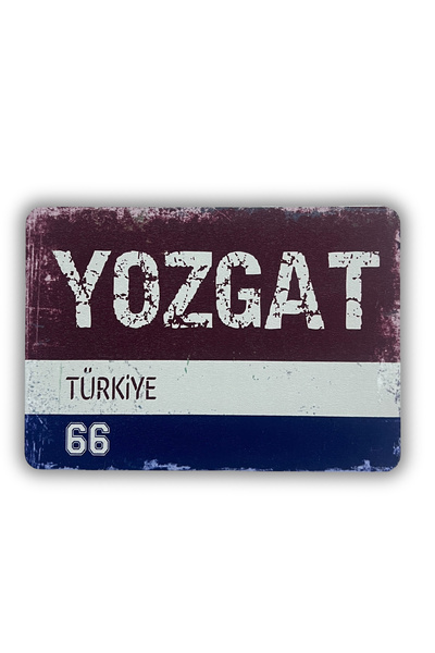 ERİSTAKI YOZGAT Yazılı Retro Ahşap Türkiye Şehir Magneti-Buzdolabı Süsü-Hediy...