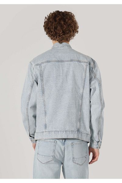 Colin's Regular Fit Zippered Unlined Men's Blue Jacket