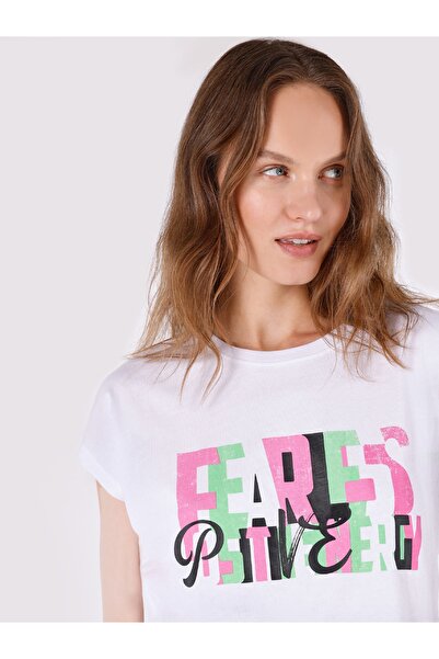 Colin's Дамска бяла тениска - ръкави