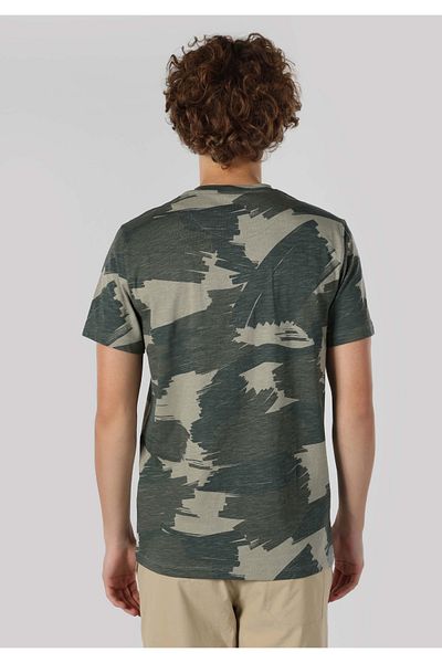 Colin's Green Men's Short Sleeve T-Shirt - Camouflage Printed, Regular Fit