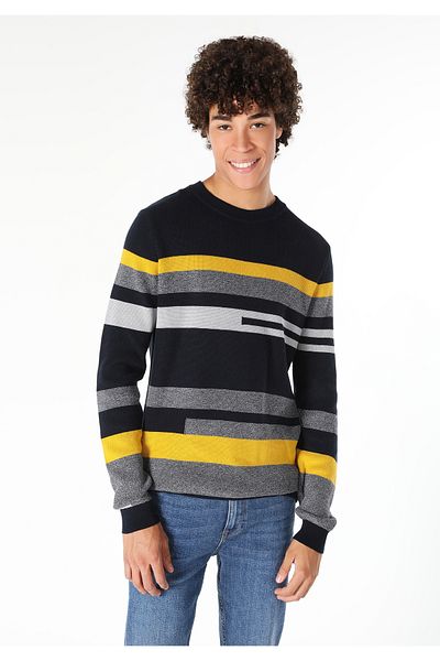 Colin's Men's Navy Blue Sweater - Cl 1060910