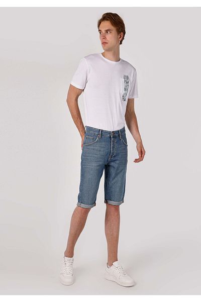 Colin's Anti Fit Mid Waist Straight Men's Blue Jean Shorts