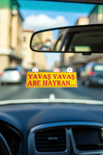 RELATOS YAVAŞ YAVAŞ ABE HAYRAN Yazılı Tır Kamyon Araba Ev Duvar Süsü Vantuzlu...