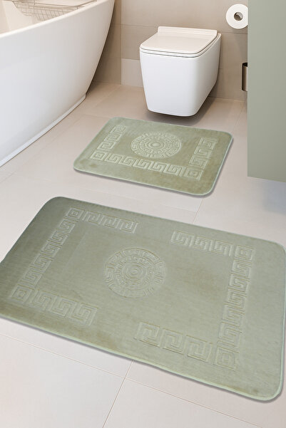 FeelHome Simav Deluxe Rabbit Hair, Non-Slip Base, Soft, Absorbent 2-Piece Lux...