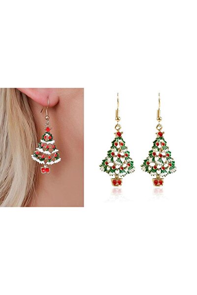 Purple Adv Flying Tiger Design Earrings Santa Claus