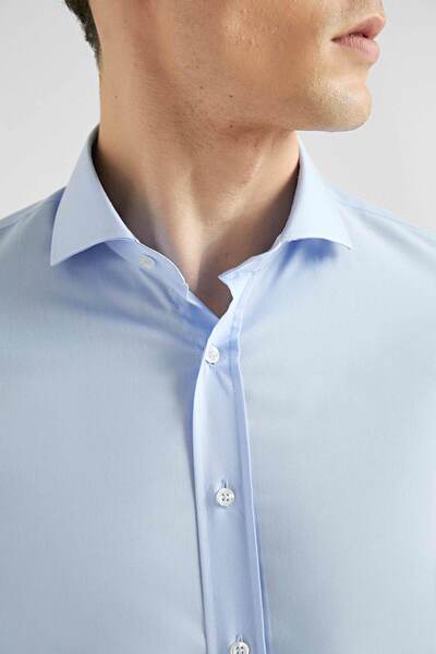 D'S Damat Πουκάμισο Ds Damat Slim Fit Blue Nano Care