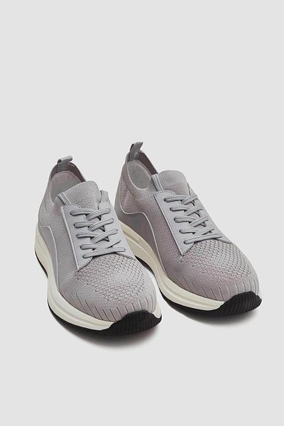 Twn Gray Lace-Up Sports Shoes