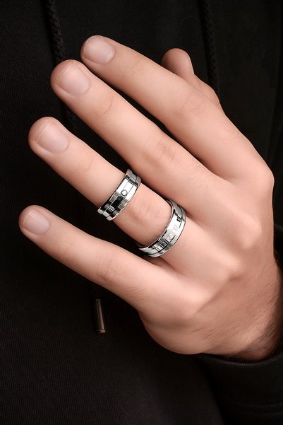 Kaya The Third Love Me Brand 8mm Never Tarnish 1St Quality White Color Steel Wedding Ring Lm-017W