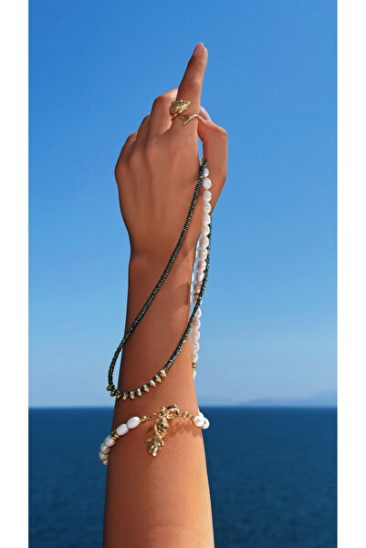 B Design jewelry Daisy Hematit Kolye