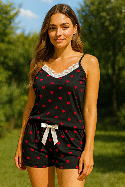 Lady Queen Σετ πιτζάμες με δαχτυλίδι βισκόζης σορτς