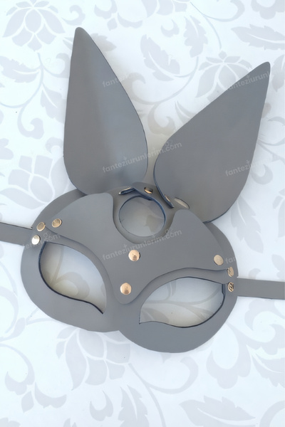 Sofya Passion Rabbit Ear Leather Look Fancy Mask, Costume Accessory, Sexual Games