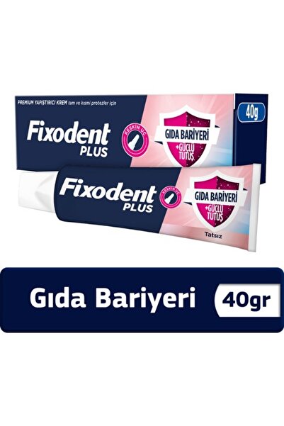 Fixodent Plus Diş Protez Yapıştırıcı Tat İçermez Krem 40 Gr