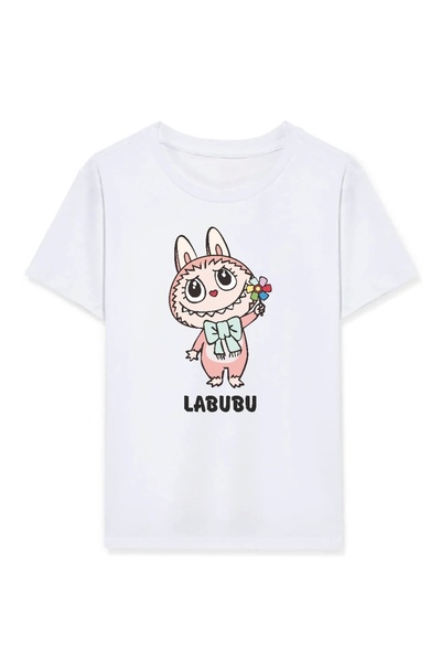 targa lina Κορίτσι Labubu Παιδικό μπλουζάκι με στάμπα - Λευκό