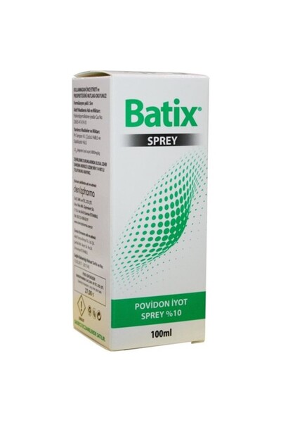 ALVİT Batıx Povıdon Iyot %10 Sprey 100Ml