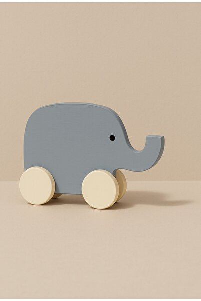 tinyminywoods wooden elephant with wheels toy handmade natural cute fun decor toys