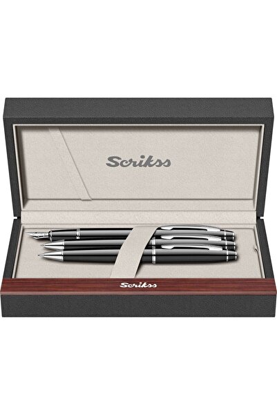 Scrikss WizDesign 35 DOLMA KALEM + TÜKENMEZKALEM + VERSATİL SET SİYAH (GARANT...
