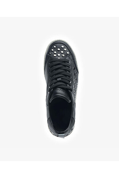Greyder Kadın Siyah Hakiki Deri Sneaker Ayakkabı 5Y2UA34442