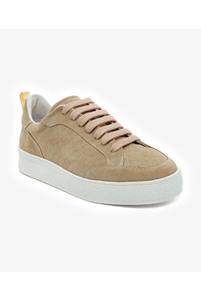 Greyder Kadın Bej Hakiki Deri Sneaker Ayakkabı 5Y2SA34441