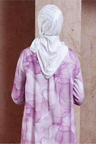 Alvina ALVİNA 8454 Модель Шарф з жакардовим візерунком «Зебра»