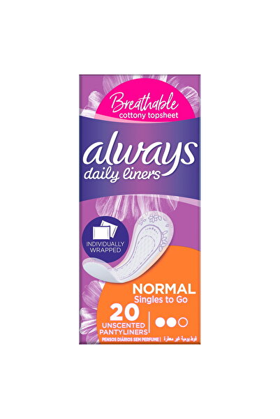 Always Daily Liners Comfort Protect Normal Unscented – 20 pcs (150mm Length)