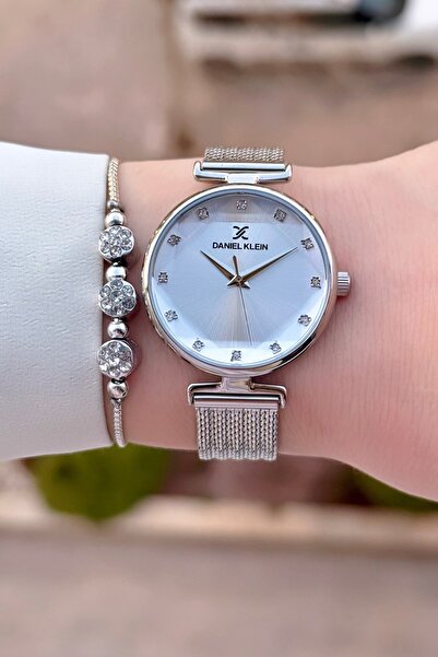 Daniel Klein Silver Renk Garantili Hediye Paketli Kadın Kol Saati - Bileklik