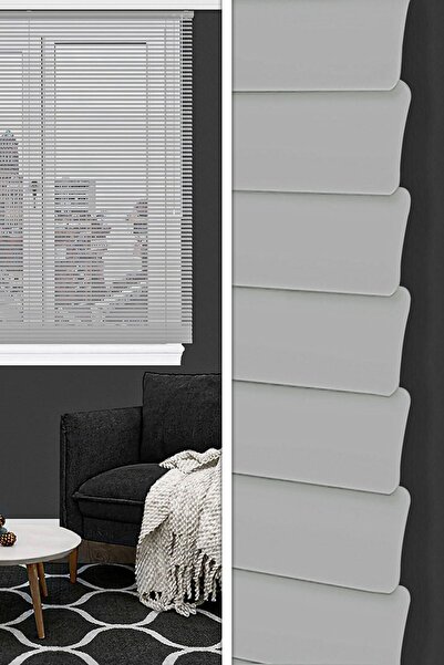 Noveva Home Venüs 06 Gri Jaluzi Perde Premium Kalite Alüminyum 25 mm Jaluzi M...