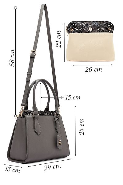 Derimod Women's Gray Long Strap Classic Shoulder Bag 25Wbd284414
