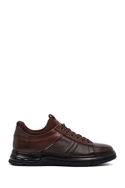 Derimod Men's Brown Lace-Up Thick Sole Leather Casual Sneaker 25Wfd676618