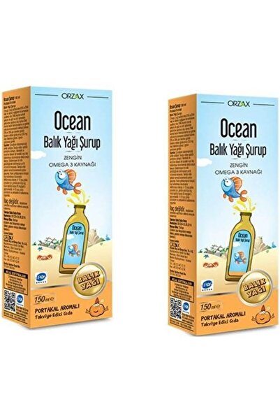 Ocean Balık Yağı Şurubu PORTAKAL Aromalı 150ml 2 Adet