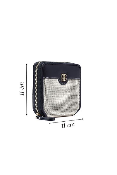 Derimod Women's Navy Blue Patterned Wallet 000A2D551714