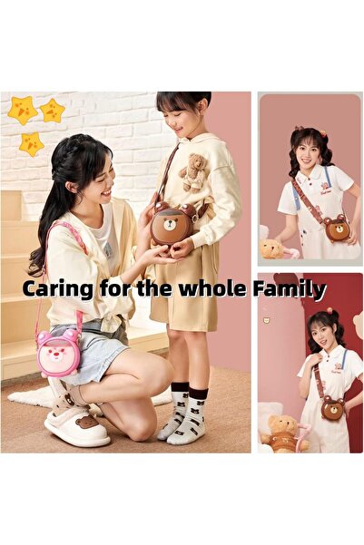 M&B WATER BOTTLE Cute Water Bottle for Children's School - with Double Lid, Straw and Neck Strap Water Bottle Sticker Gift