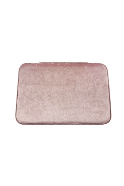 gaman Velvet Design Zipper Jewelry Box Travel Jewelry Box Jewelry Organizer Box with Mirror