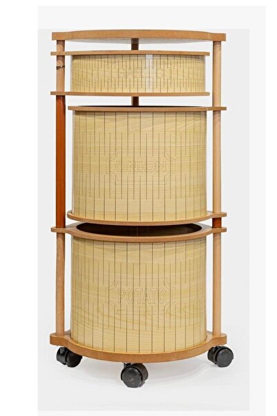 Genel Markalar Ahşap Patates Soğan Sarımsaklık Yuvarlak