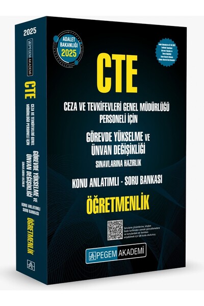 Pegem Akademi Yayıncılık 2025 GYS CTE Adalet Bakanlığı Ceza ve Tevkifevleri G...