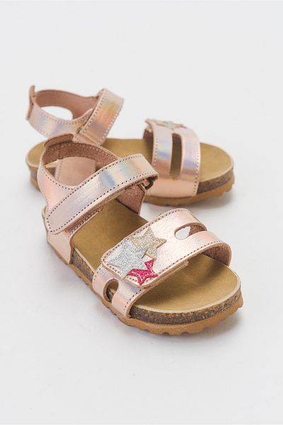 mnpc Girl's Powder Genuine Leather Daily Children's Sandals