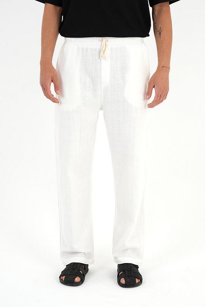 Redline Comforted Men's Linen Look Casual Pants Wide Leg New Season