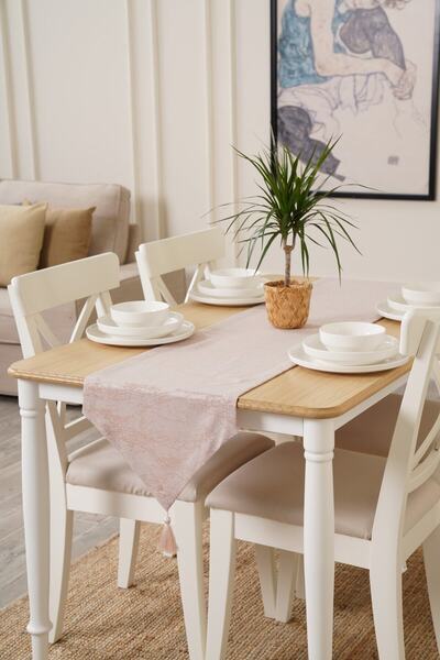 TOSHE 35cm X 225cm Powder Runner, Decorative Runner, Patterned Runner