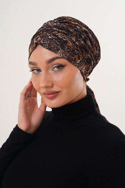 MAG FASHİON Patterned Buckle Bonnet Hijab Bonnet Daily Use Bonnet Shawl Scarf