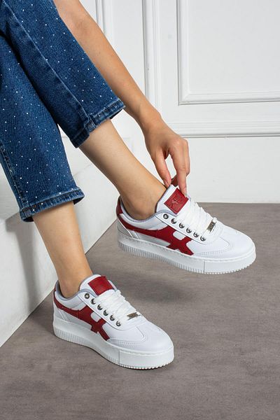 L.A Polo White Red Women's Sneaker