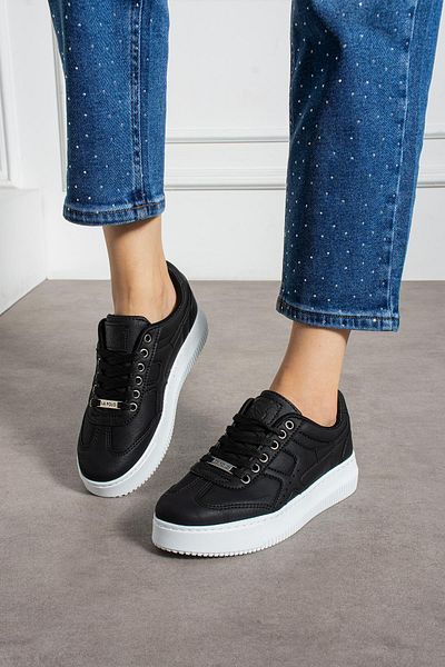 L.A Polo Black White Women's Sneaker