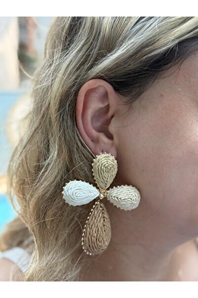 bettin tasarım 316L Stainless Women's Steel Mesh Earrings in Cream and Colors