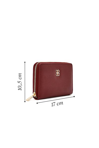 Derimod Women's Burgundy Printed Wallet 000A2D 562618