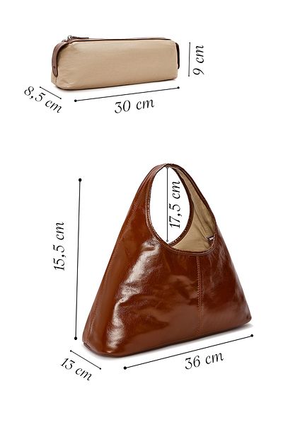 Derimod Women's Brown Mini Classic Leather Shoulder Bag 25Sbd 247618