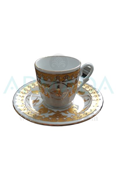 Armada Çini Armada cini Ar 675 Osmanlı Tuğralı Altın Yaldızlı 6 lı Porselen F...