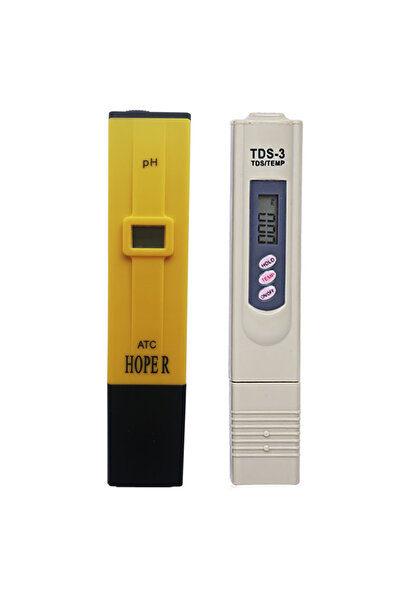 HOPE R 3 in 1 digital tester set for measuring PH and TDS water quality, LCD