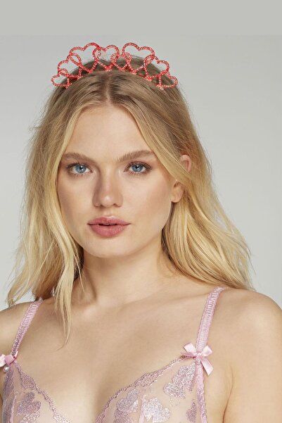 New Obsessions Red Row Stone Heart Detaliată Coroana de petrecere Coroana de inimă