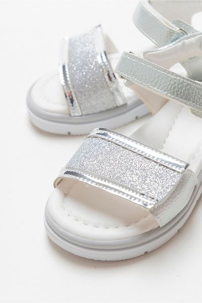 mnpc Girl's Silver Orthopedic Supported Children's Sandals